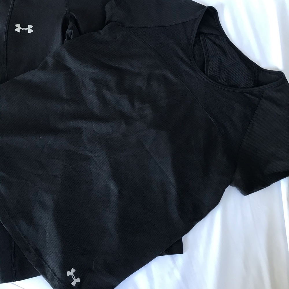 Under Armour Heat Gear Black Shirt and Capris